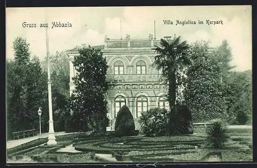AK Abbazia, Villa Angiolina im Kurpark