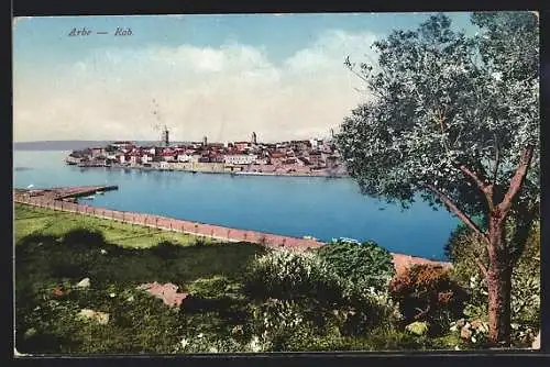 AK Arbe /Rab, Blick auf den Ort
