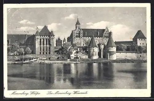 AK Marienburg /Westpr., Marienburg, Wasserseite