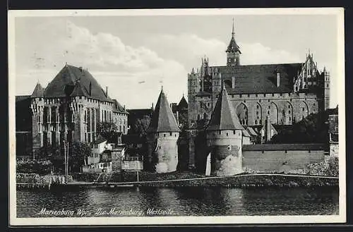 AK Marienburg /Wpr., Westseite der Burg