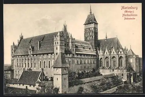 AK Marienburg /Westpr., Südostecke des Hochschlosses