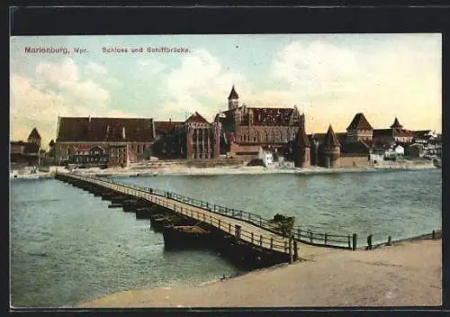 AK Marienburg, Schloss und Schiffbrücke