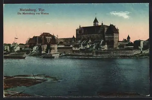AK Marienburg, Ansicht von Westen