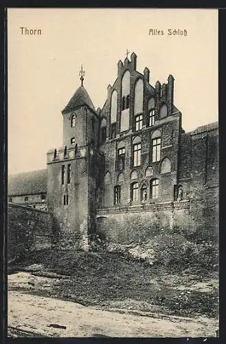 AK Thorn / Torun, Blick auf Altes Schloss