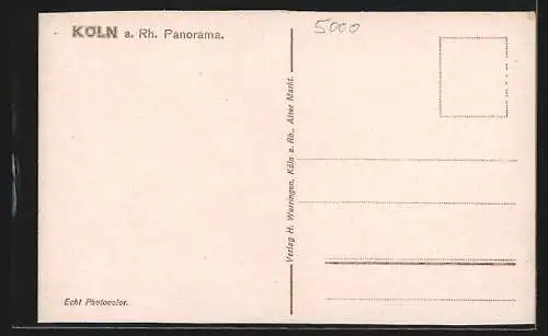 AK Köln a. Rh., Panorama mit Dampfern