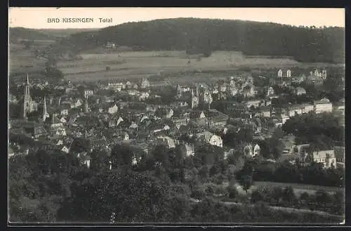 AK Bad Kissingen, Totalansicht aus der Vogelschau