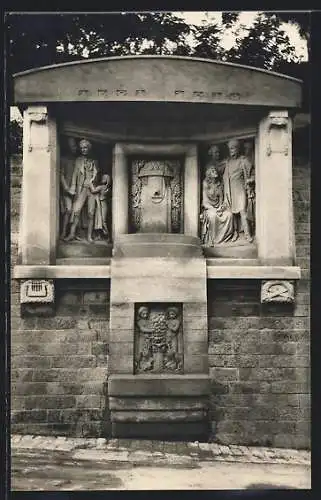 AK Dresden-Loschwitz, Partie am Schillerdenkmal