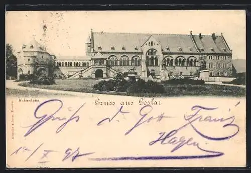 AK Goslar, Blick auf das Kaiserhaus