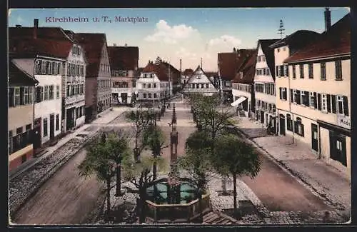 AK Kirchheim / Teck, Blick auf Marktplatz