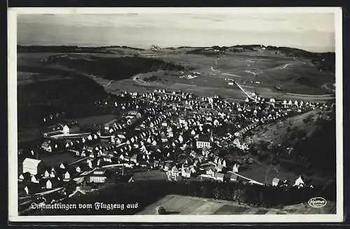 AK Onstmettingen, Flugzeugaufnahme des Ortes