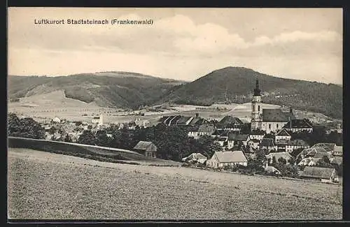 AK Stadtsteinach /Frankenwald, Teilansicht mit Kirche