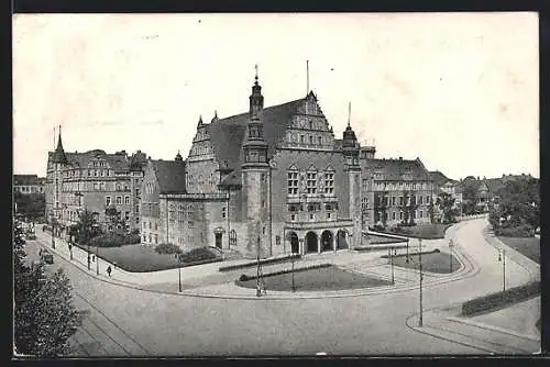 AK Posen, Königl. Akademie, Strassenbahn