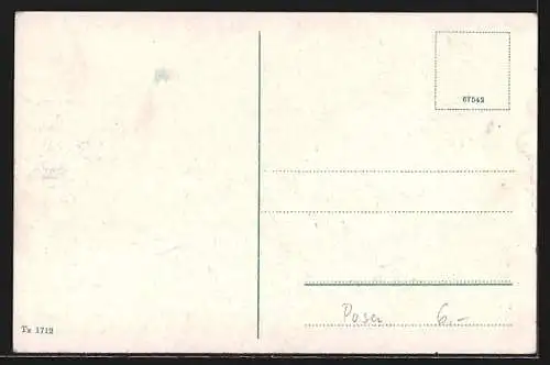 AK Posen, Königliches Residenzschloss mit Strasse