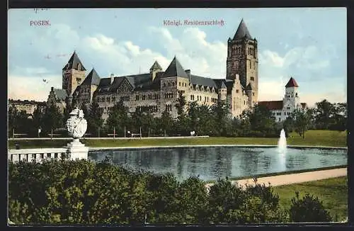 AK Posen, Teich vor dem königl. Residenzschloss