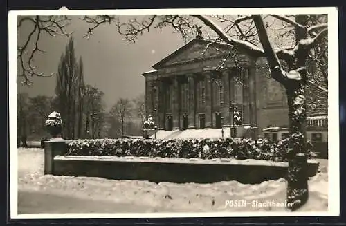 AK Posen, Stadttheater im Schnee