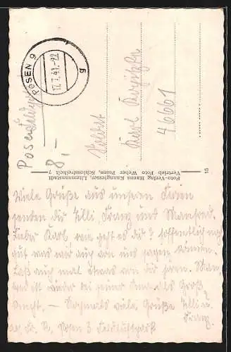 AK Posen, Strasse an der St. Paulikirche