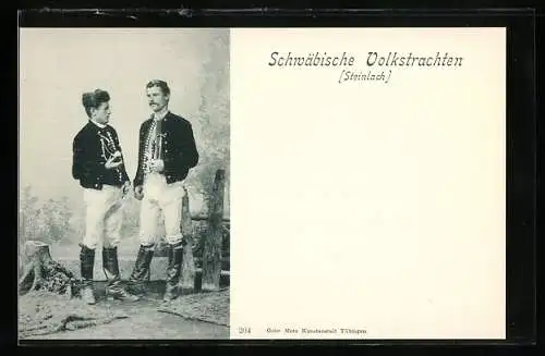 AK Steinlach, zwei Männer in schwäbischer Tracht