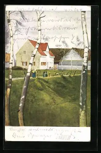 Künstler-AK G.Hirth`s Verlag, Serie III, 3: Dorfstrasse