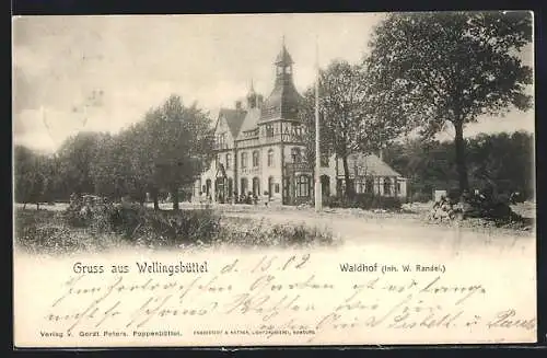 AK Hamburg-Wellingsbüttel, Gasthaus Waldhof v. W. Randel