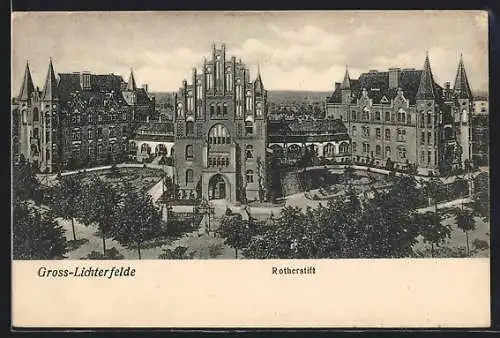 AK Berlin-Gross-Lichterfelde, Rotherstift aus der Vogelschau