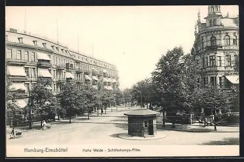 AK Hamburg-Eimsbüttel, Hohe Weide, Schäferkamps-Allee
