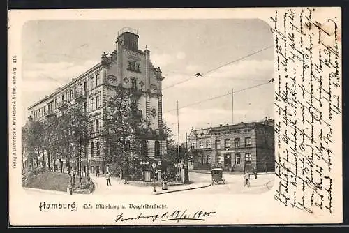 AK Hamburg, Ecke Mittelweg und Borgfelderstrasse
