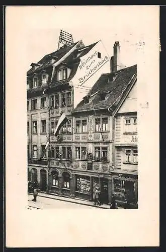 AK Würzburg, Gasthaus Weinhaus zum Brückenbäck