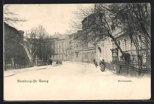 AK Hamburg-St. Georg, Strassenpartie am Holzdamm