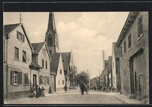 AK Wieblingen, Passanten in der Hauptstrasse