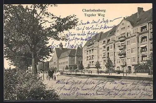 AK Berlin-Charlottenburg, Strassenpartie am Tegeler Weg