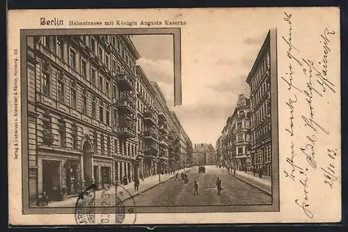 AK Berlin-Kreuzberg, Heimstrasse mit Königin Augusta Kaserne