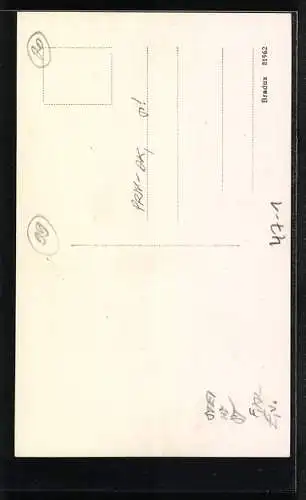 AK studentische Szene, Student in Uniform mit Degen