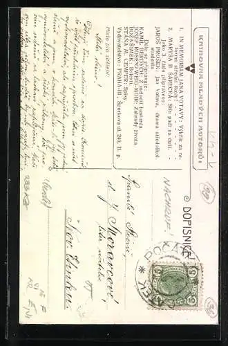 AK Portrait von Jan Votava, 1887-1907, Student-literat-proletar