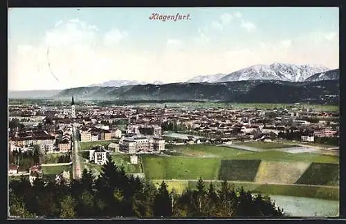 AK Klagenfurt, Totalansicht von einem Berg aus