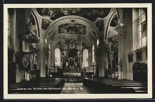 AK Mühlbachl bei Matrei a. Br., Inneres der Kirche