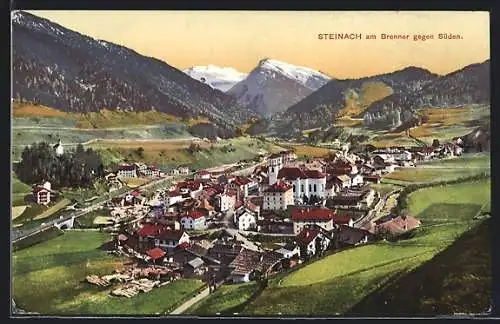 AK Steinach am Brenner, Gesamtansicht gegen Süden