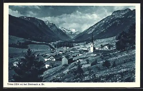 AK Trins bei Steinach a. Br., Totalansicht von einem Berg aus