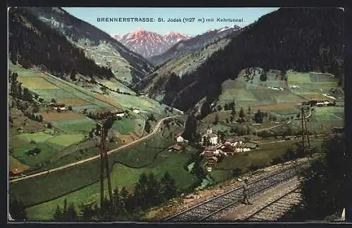 AK St. Jodok, Totalansicht mit Kehrtunnel