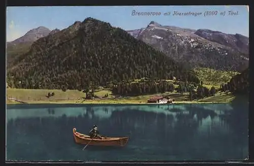 AK Brenner, Brennersee mit Kraxentrager in Tirol