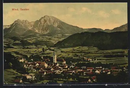AK Wind. Garsten, Totalansicht von einem Berg aus