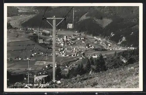 AK Türnitz, Blick auf den Ort mit Berglift