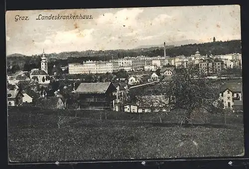 AK Graz, Ortsansicht mit Landeskrankenhaus