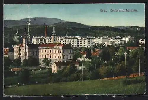 AK Graz, Blick zum Landeskrankenhaus