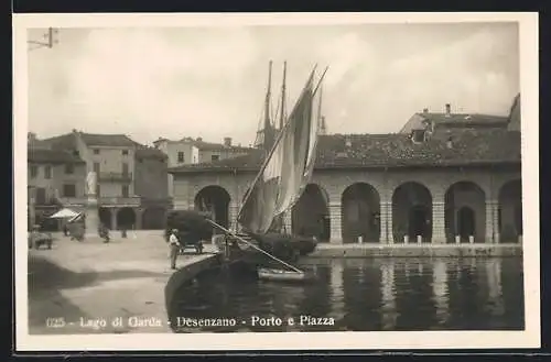 AK Desenzano /Lago di Garda, Porto e Piazza