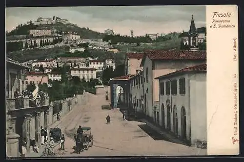 AK Fiesole, Panorama e S. Domenico, Strassenansicht