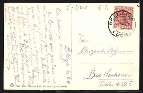 AK Bellagio, Lago di Como, Teilansicht mit Strassenpartie