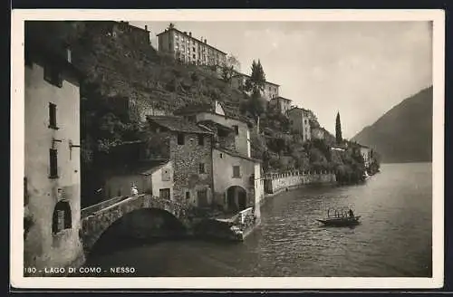 AK Nesso /Lago di Como, Teilansicht am See