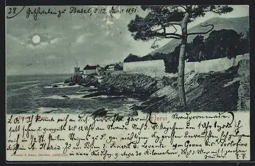 Mondschein-AK Nervi, Riva di Ponente