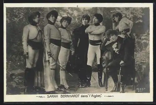 AK Schauspielerin Sarah Bernhardt in L`Aiglon