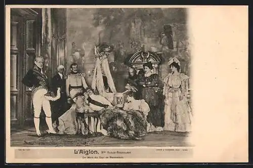 AK Theaterschauspielerin Sarah Bernhardt in L`Aiglon